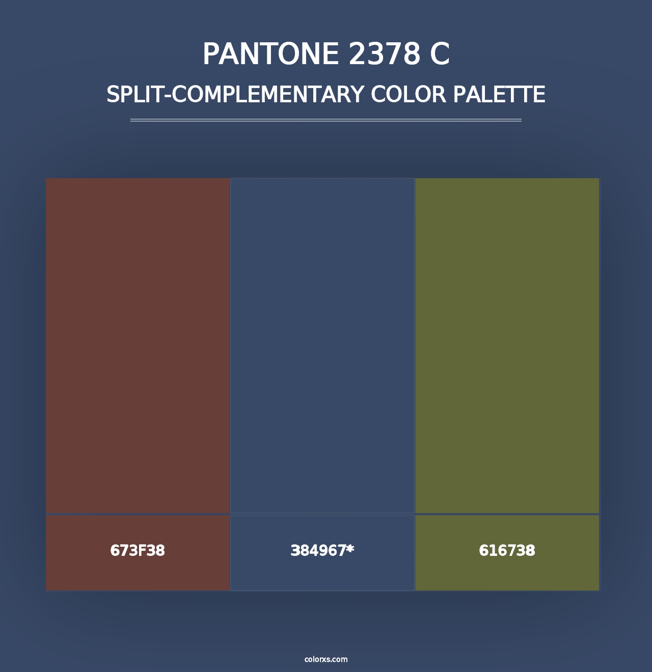 PANTONE 2378 C - Split-Complementary Color Palette