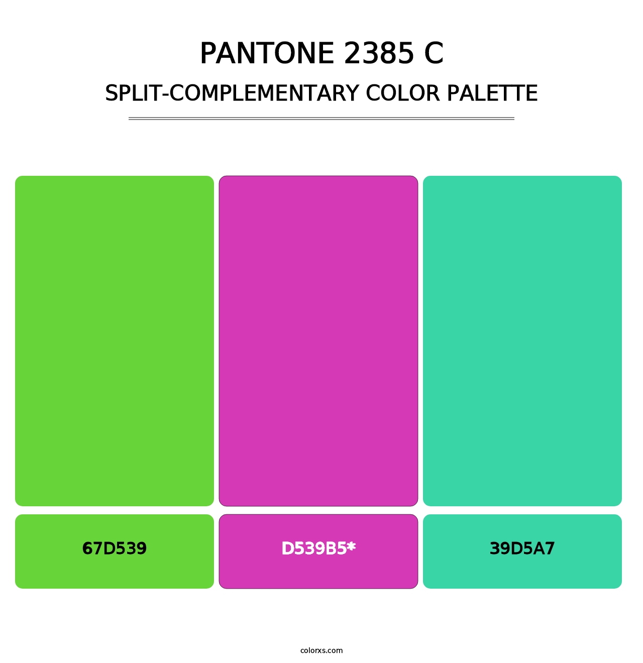 PANTONE 2385 C - Split-Complementary Color Palette