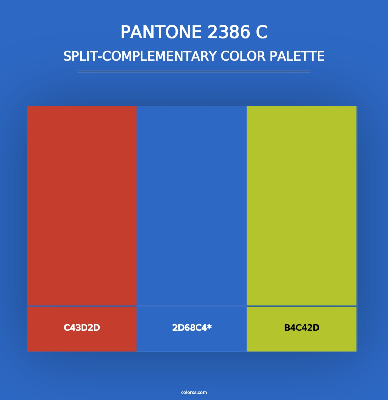 PANTONE 2386 C - Split-Complementary Color Palette