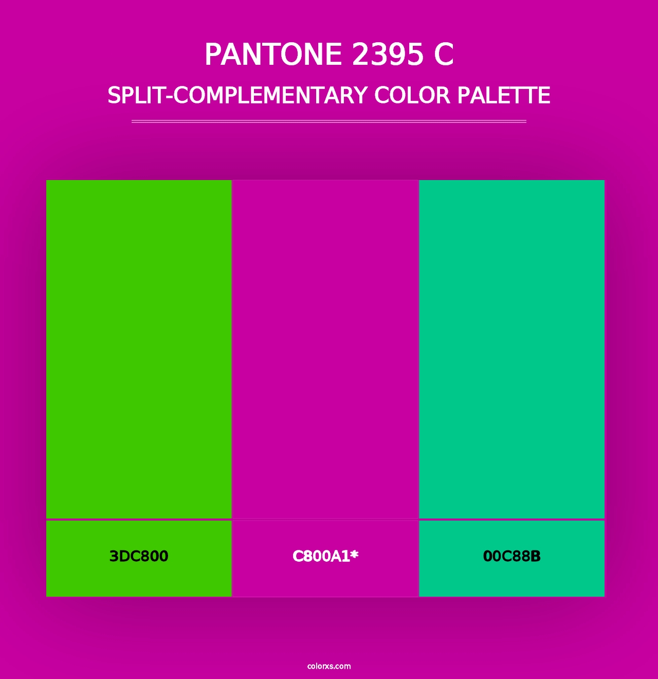 PANTONE 2395 C - Split-Complementary Color Palette