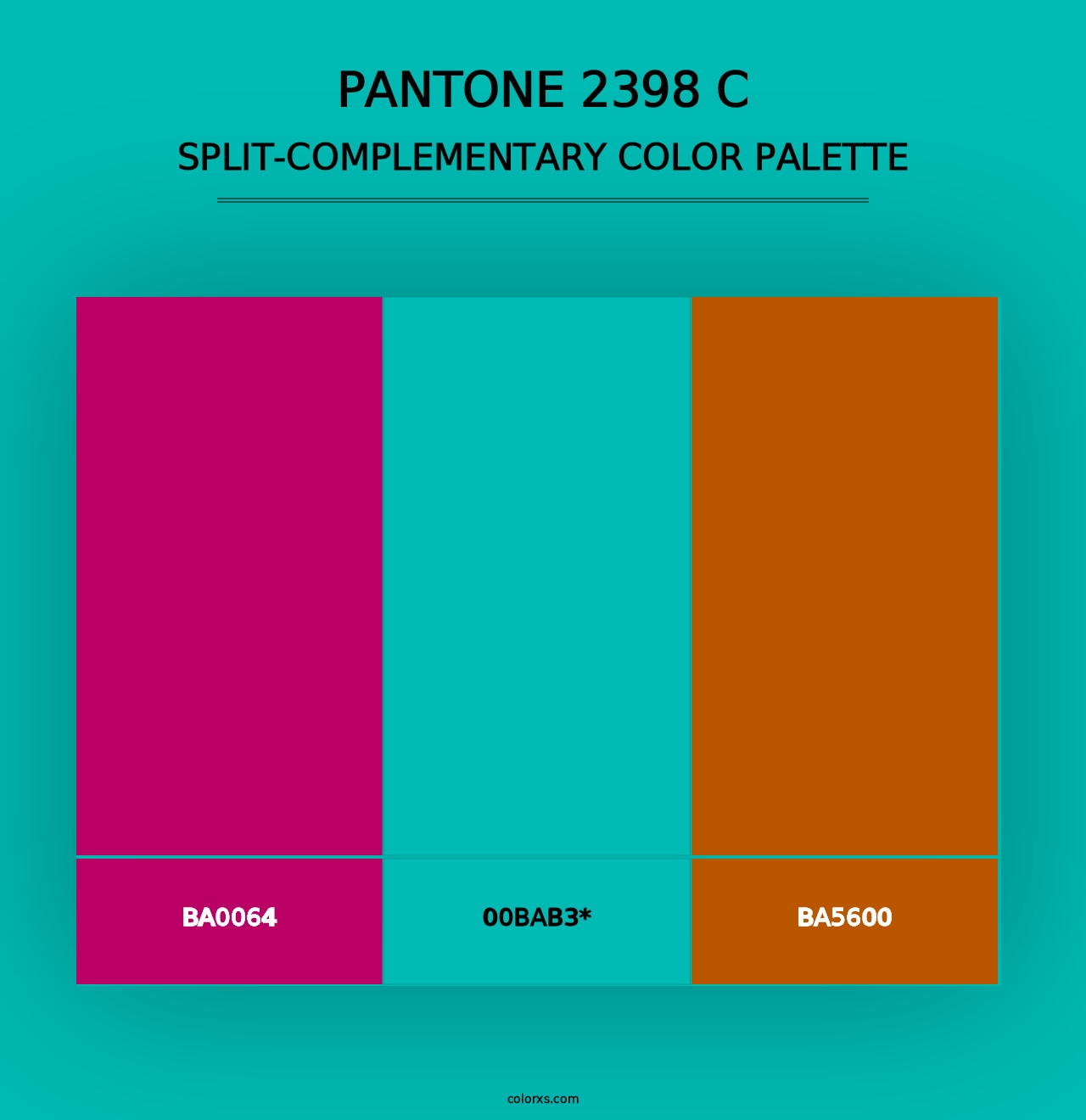 PANTONE 2398 C - Split-Complementary Color Palette