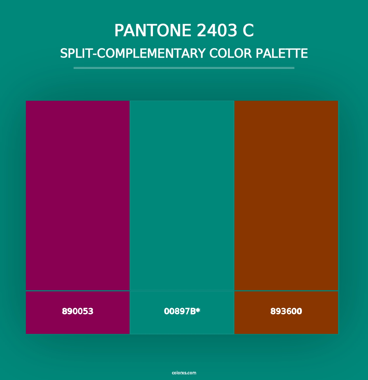 PANTONE 2403 C - Split-Complementary Color Palette