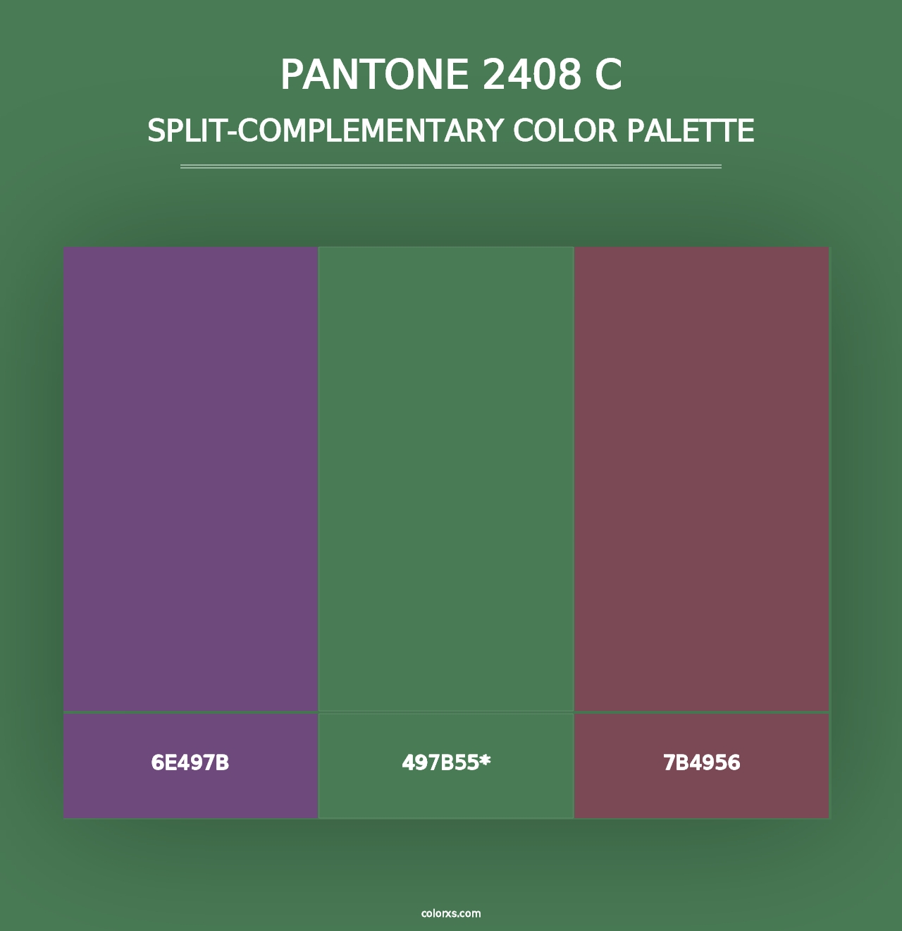 PANTONE 2408 C - Split-Complementary Color Palette