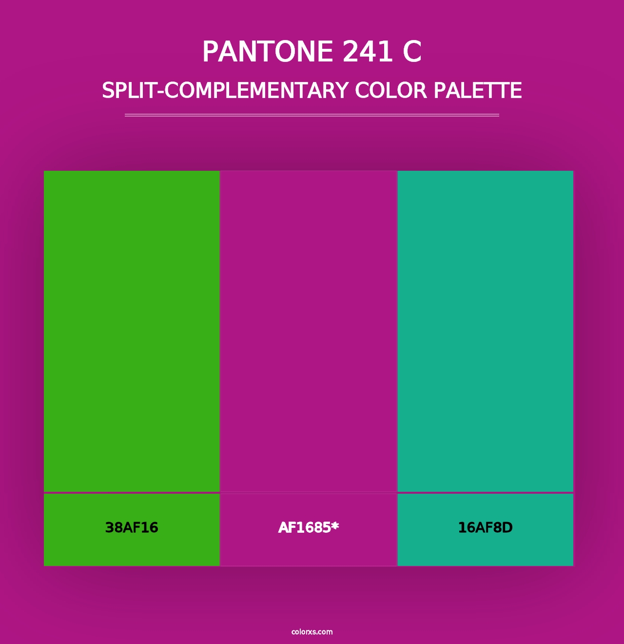 PANTONE 241 C - Split-Complementary Color Palette