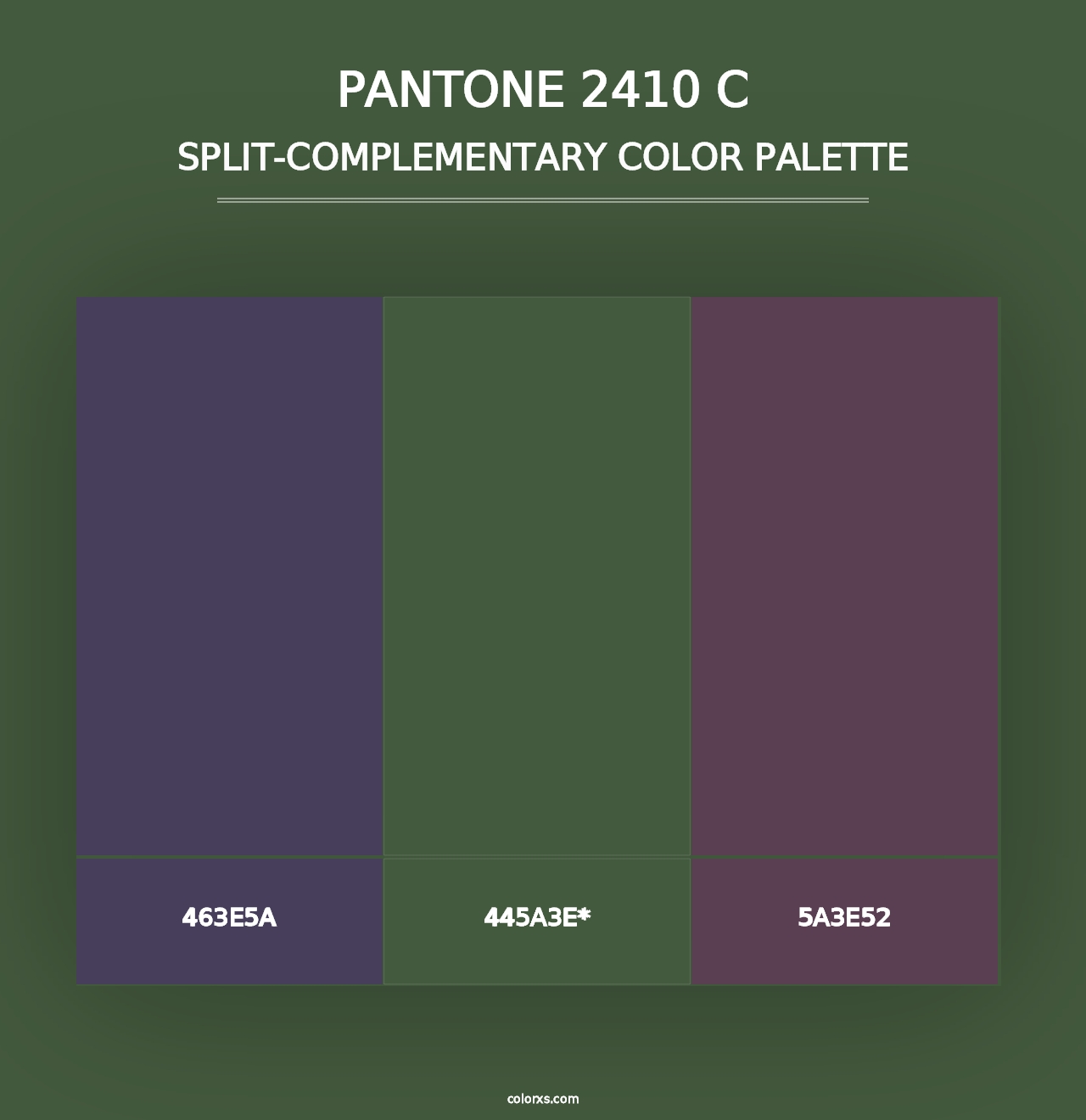 PANTONE 2410 C - Split-Complementary Color Palette