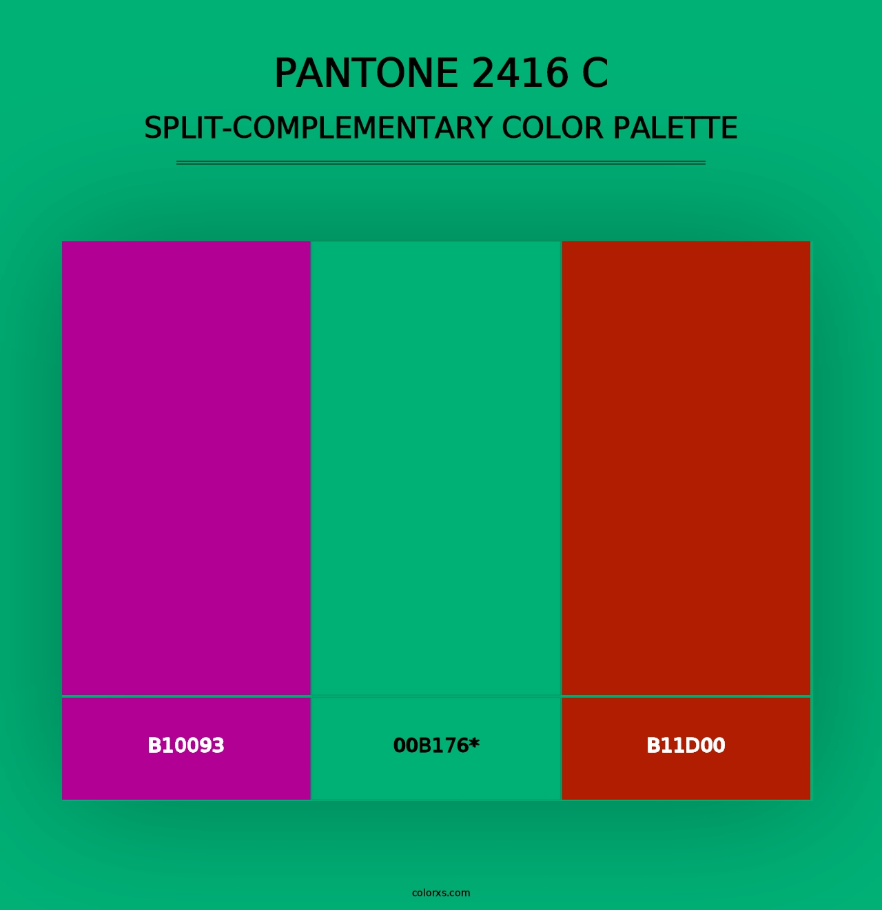 PANTONE 2416 C - Split-Complementary Color Palette