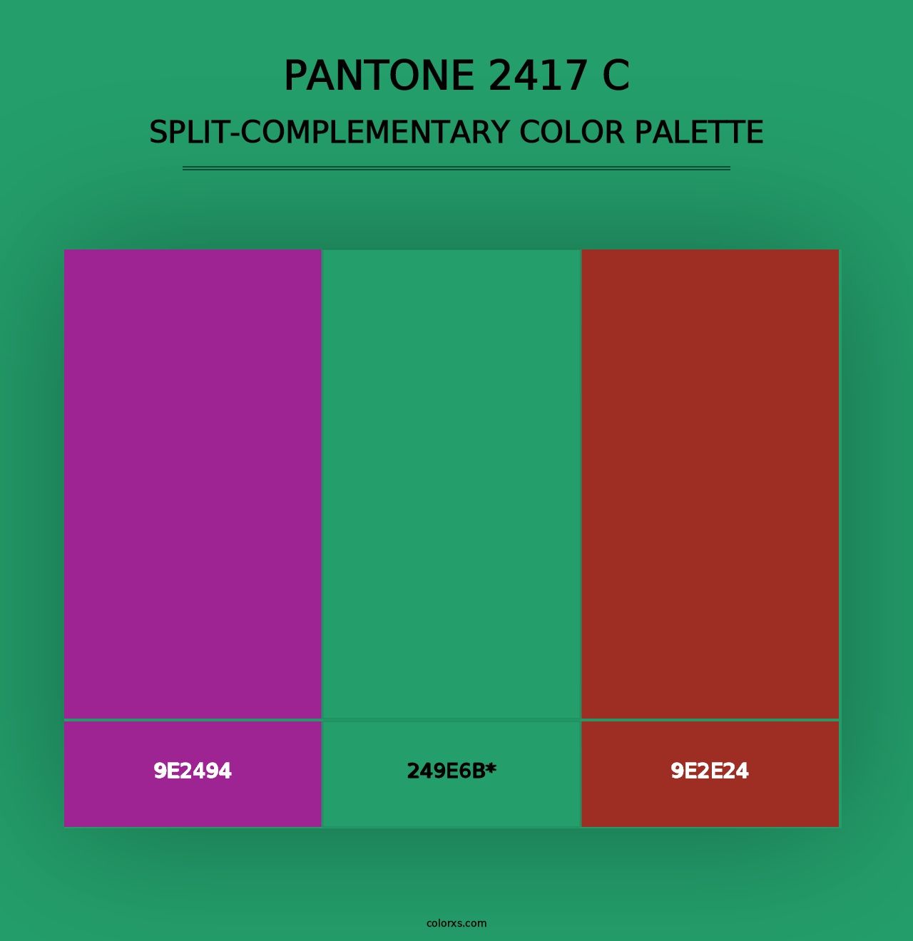 PANTONE 2417 C - Split-Complementary Color Palette