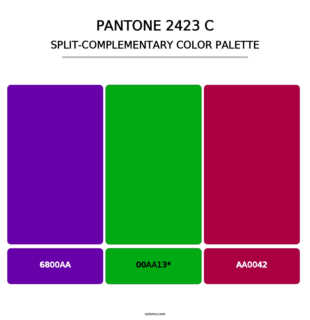 PANTONE 2423 C - Split-Complementary Color Palette