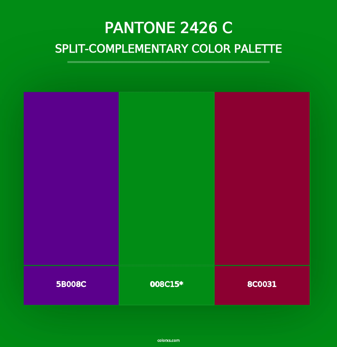 PANTONE 2426 C - Split-Complementary Color Palette