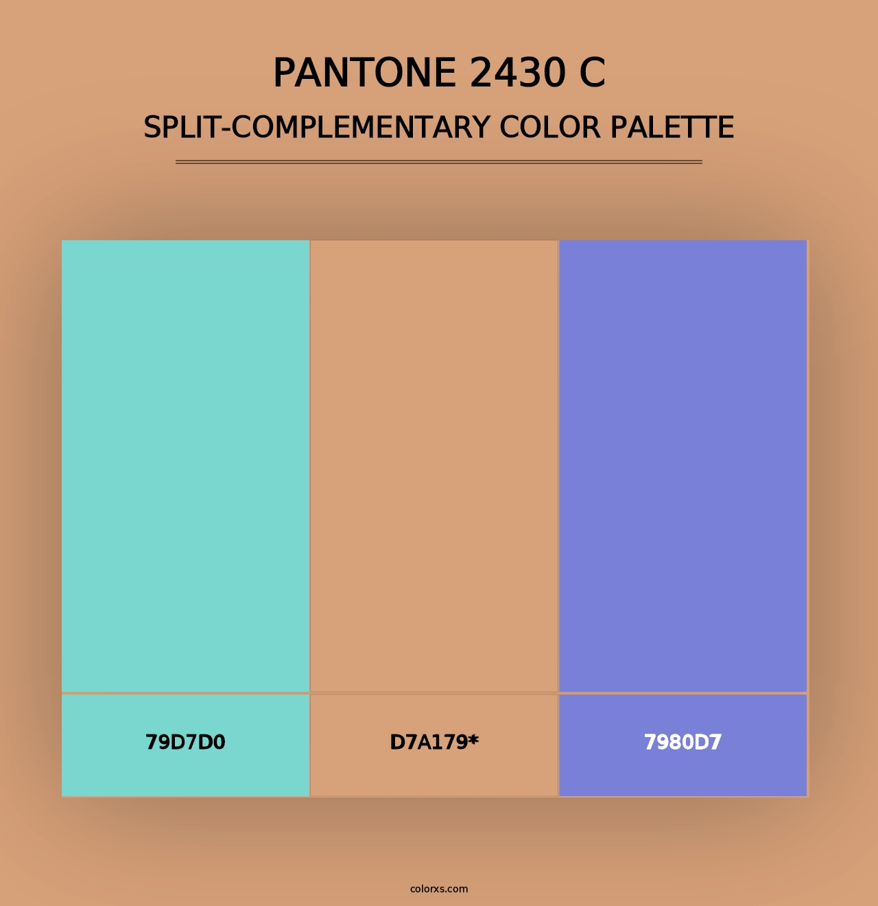 PANTONE 2430 C - Split-Complementary Color Palette