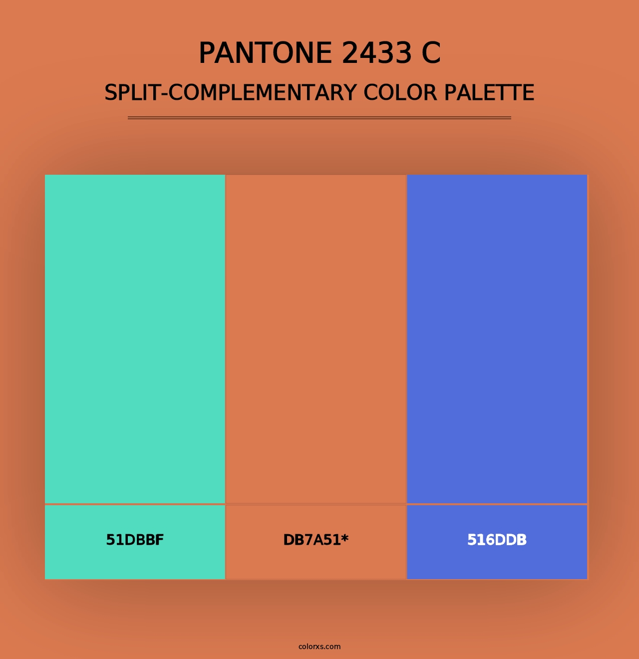 PANTONE 2433 C - Split-Complementary Color Palette