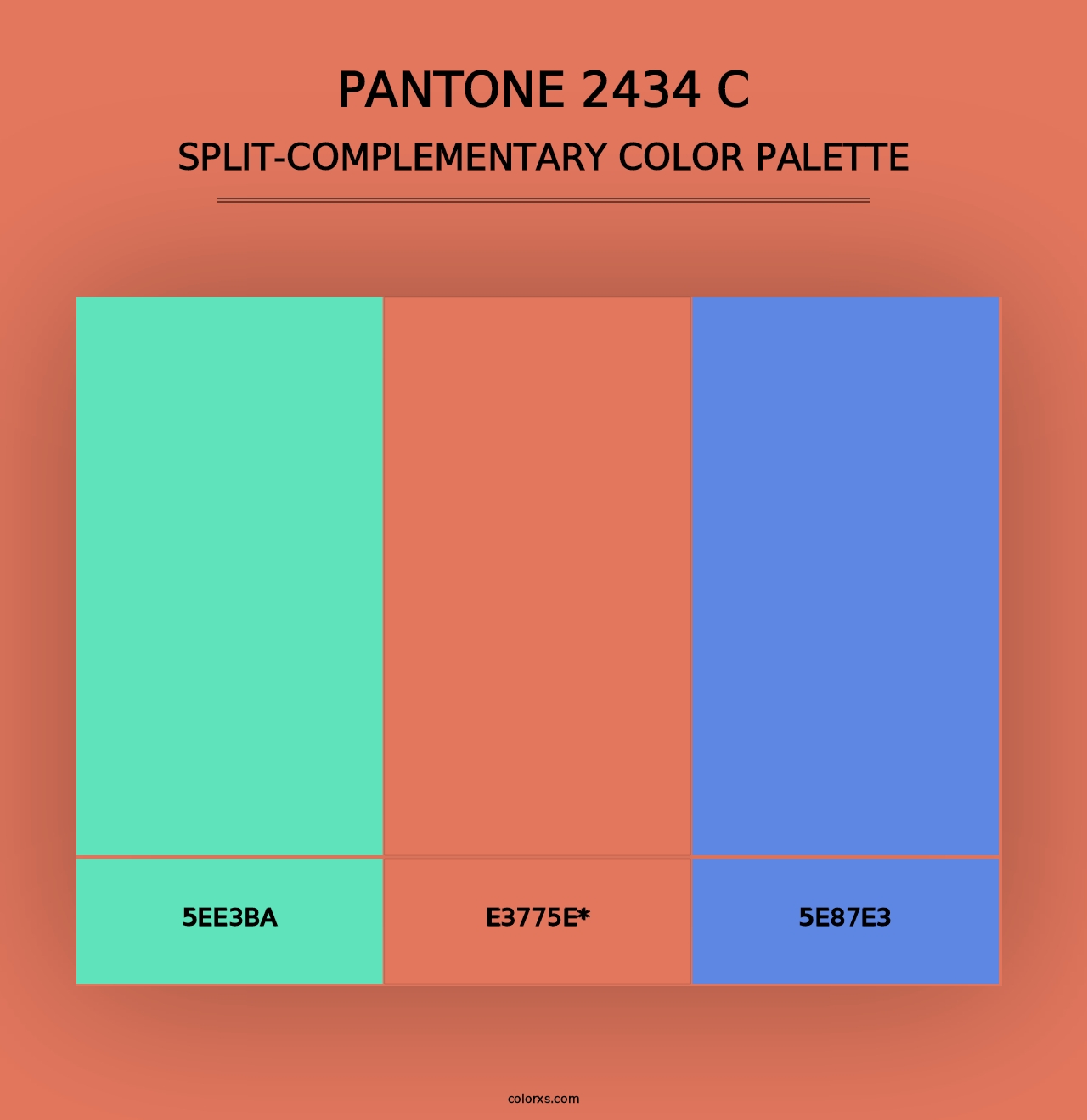 PANTONE 2434 C - Split-Complementary Color Palette