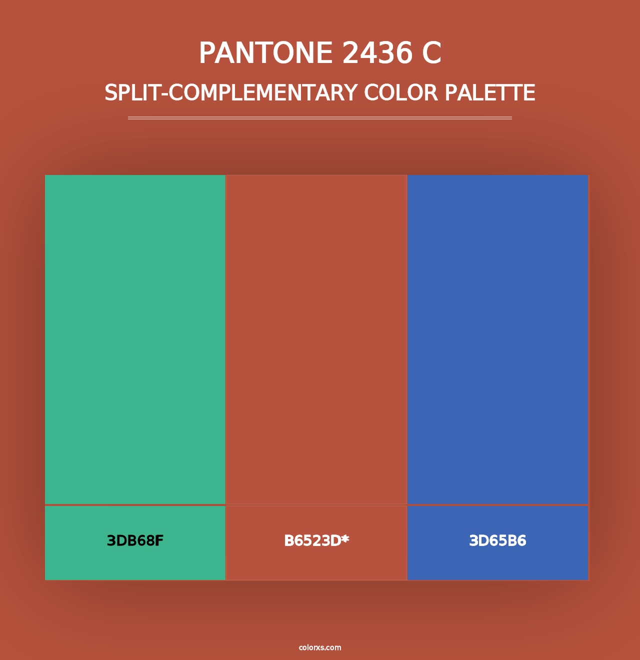 PANTONE 2436 C - Split-Complementary Color Palette