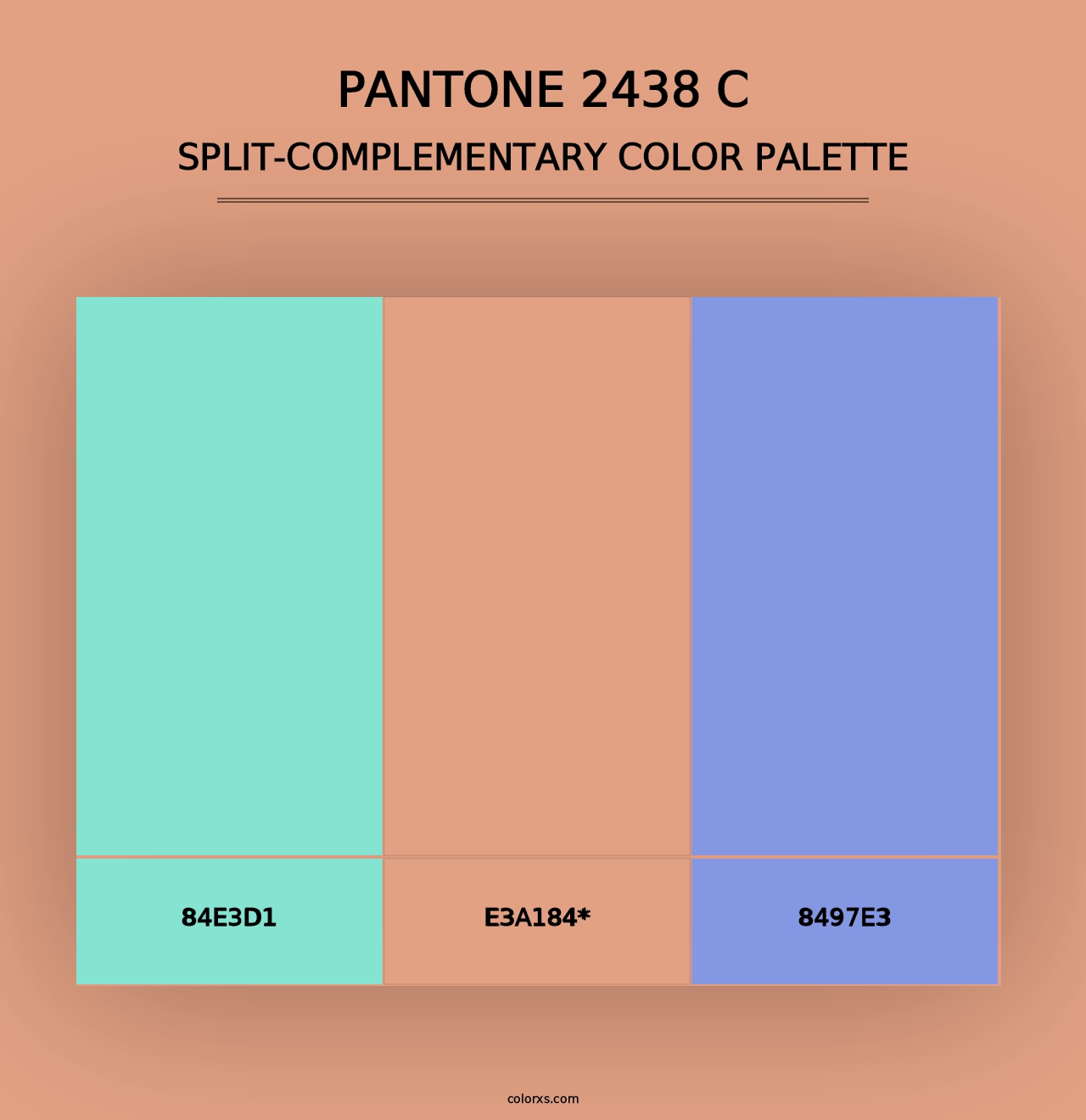 PANTONE 2438 C - Split-Complementary Color Palette