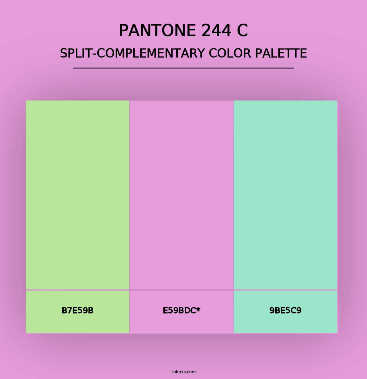 PANTONE 244 C - Split-Complementary Color Palette