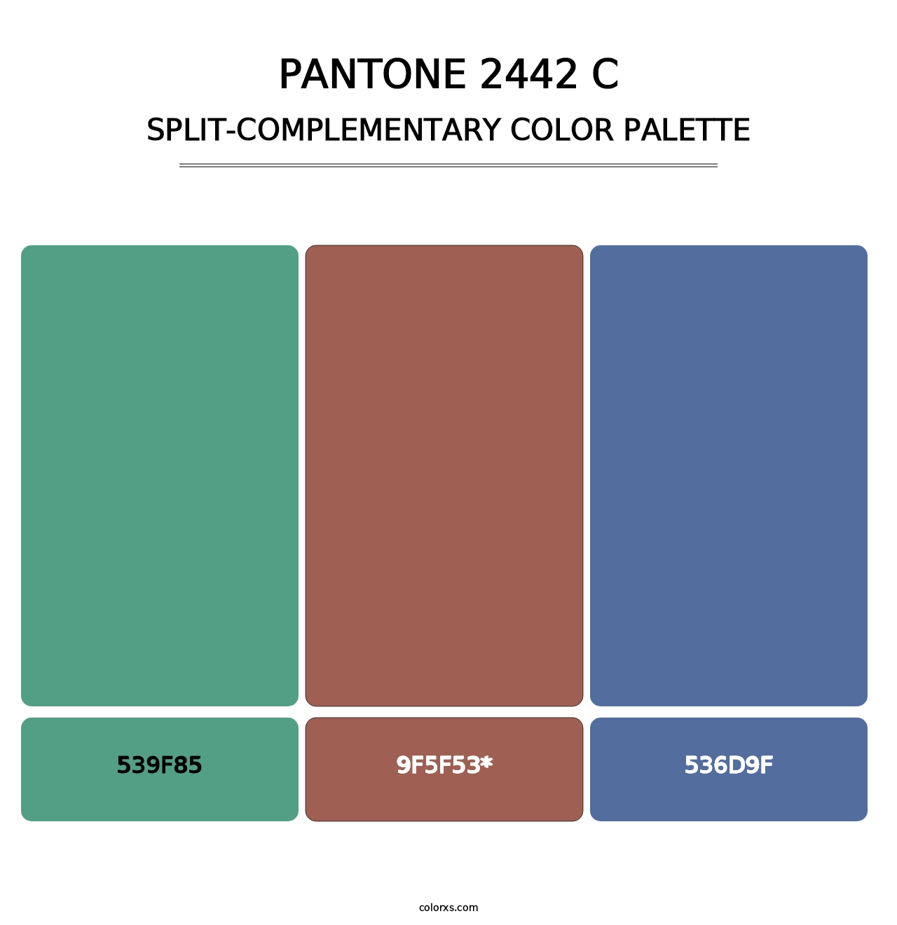 PANTONE 2442 C - Split-Complementary Color Palette