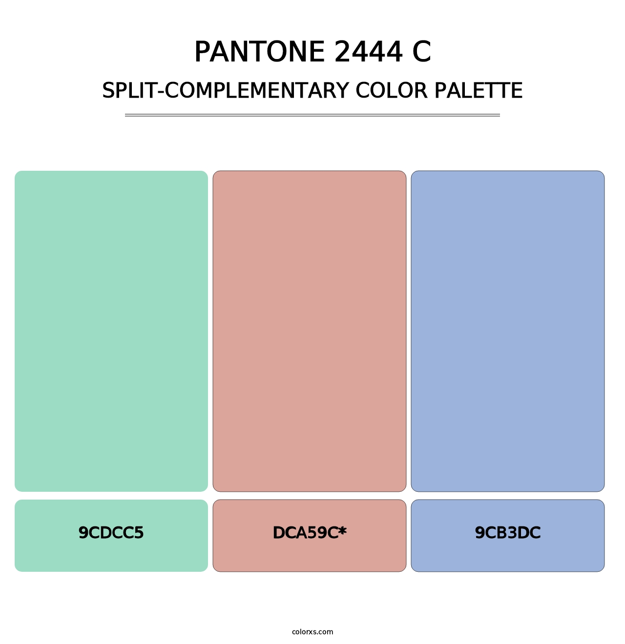 PANTONE 2444 C - Split-Complementary Color Palette