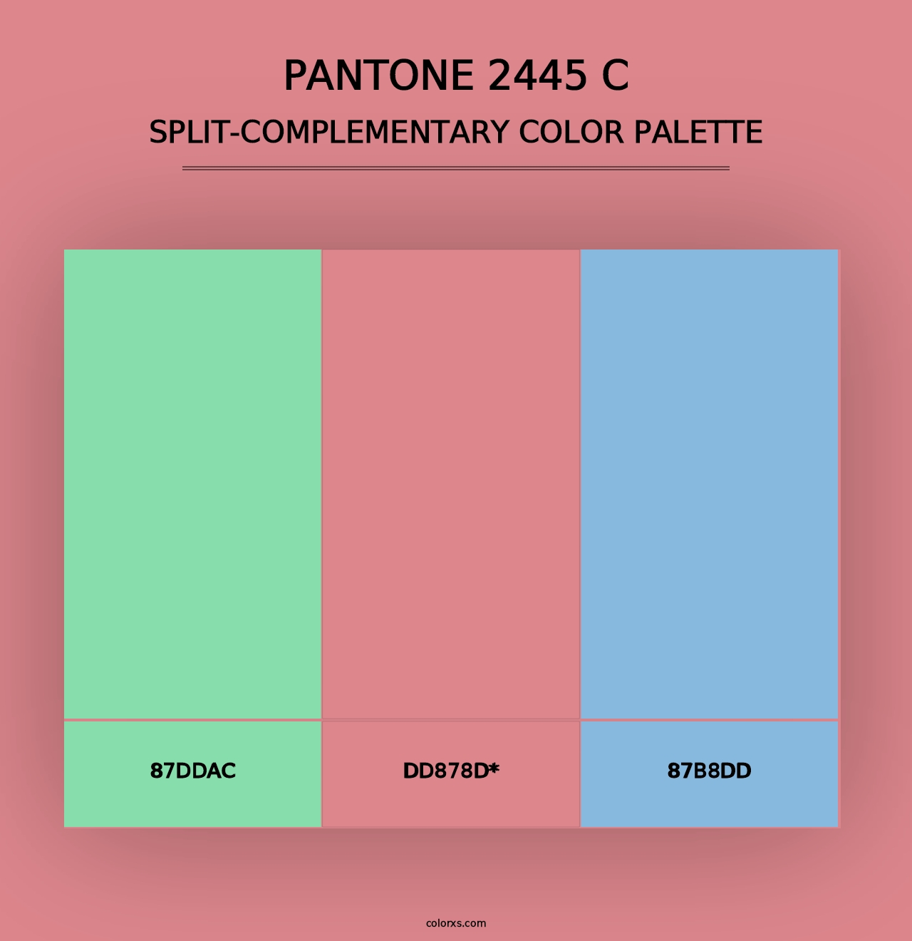 PANTONE 2445 C - Split-Complementary Color Palette