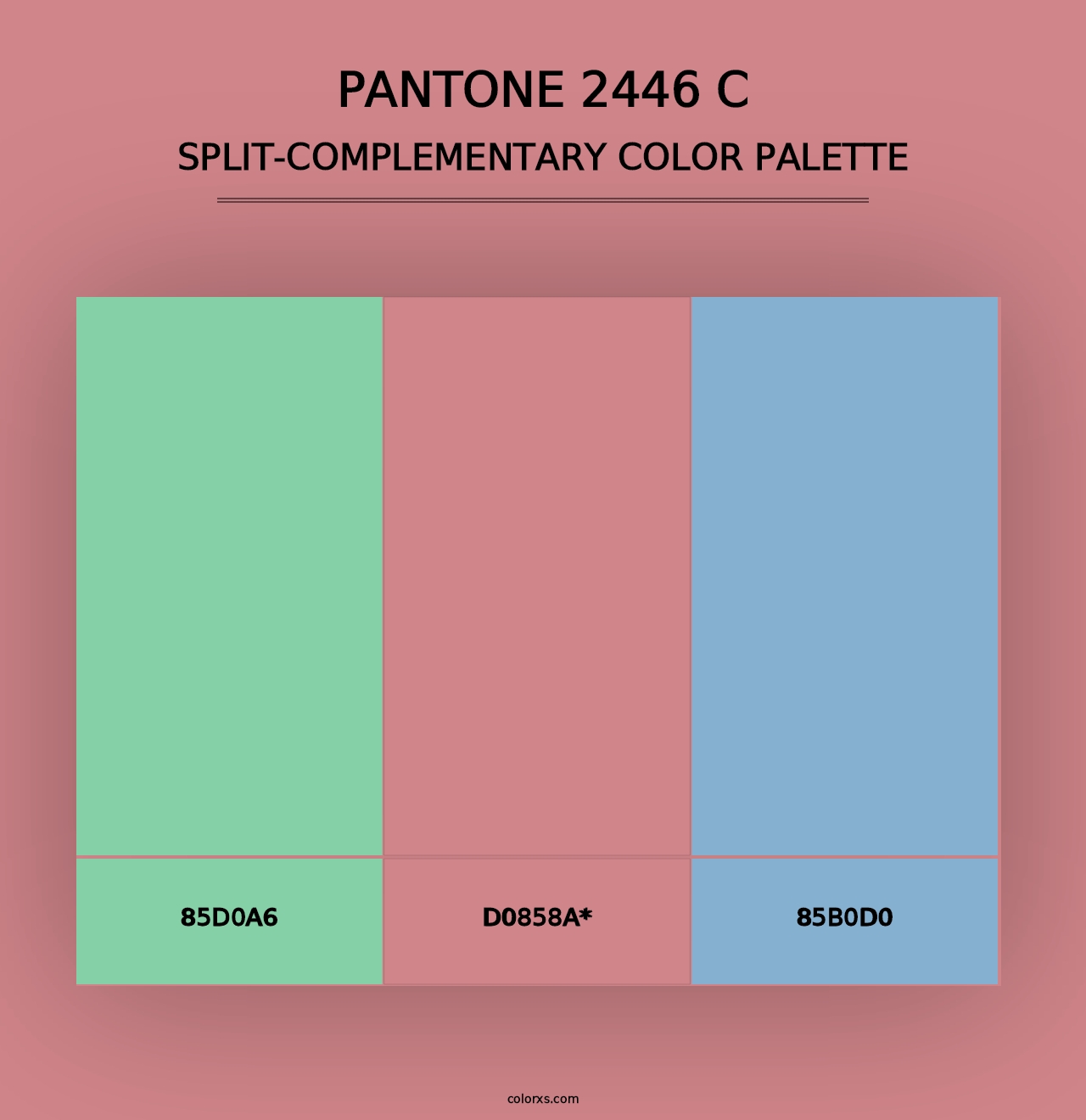 PANTONE 2446 C - Split-Complementary Color Palette