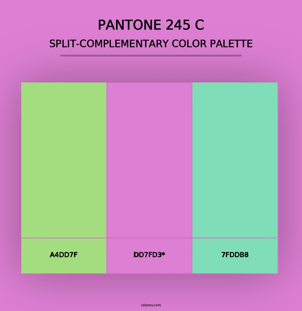 PANTONE 245 C - Split-Complementary Color Palette