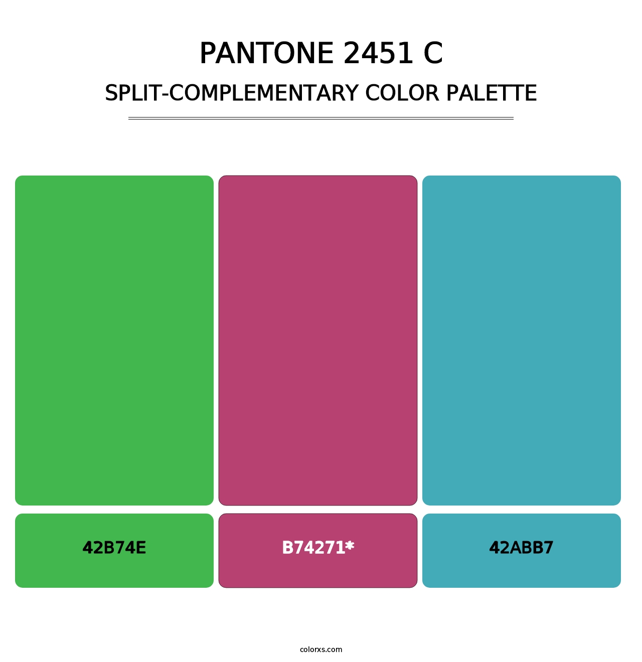 PANTONE 2451 C - Split-Complementary Color Palette