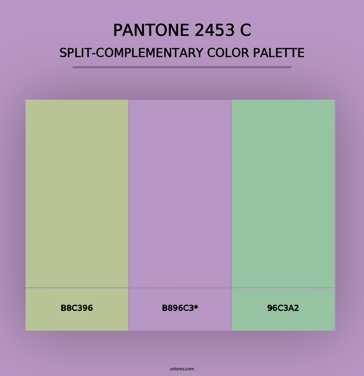 PANTONE 2453 C - Split-Complementary Color Palette