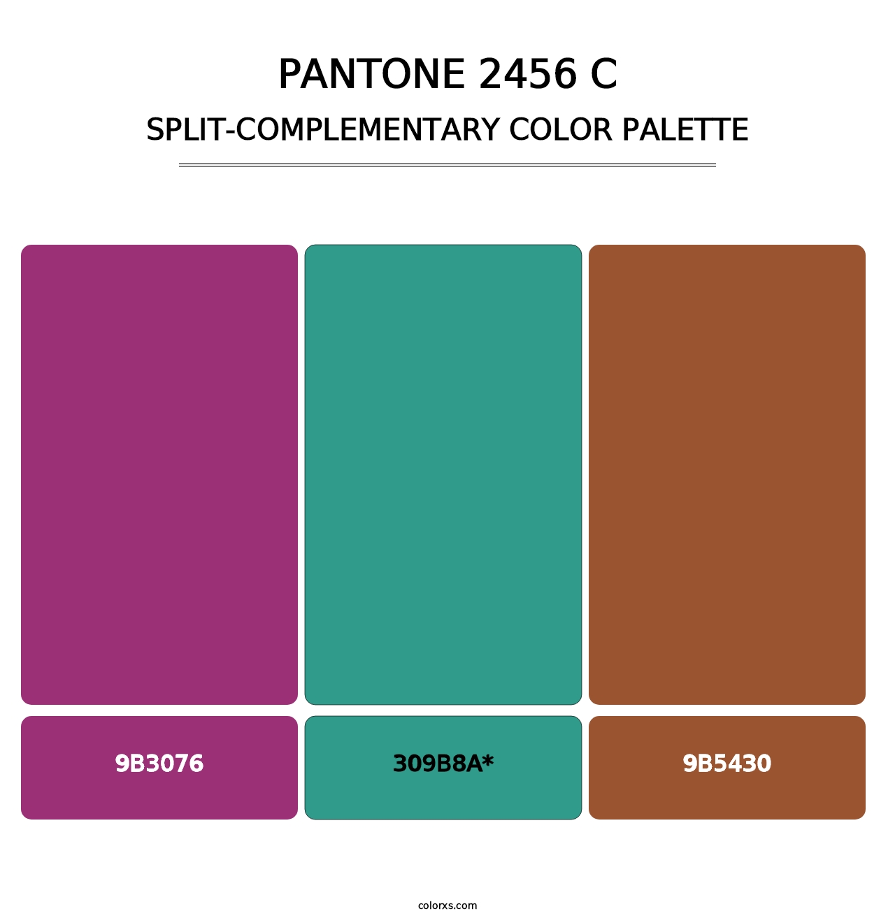 PANTONE 2456 C - Split-Complementary Color Palette