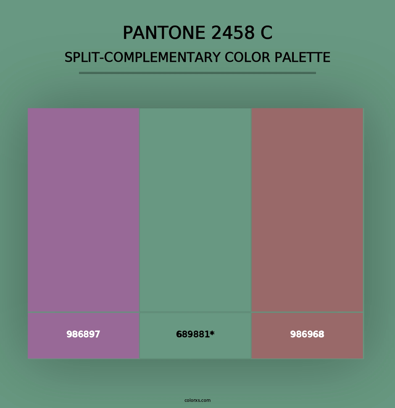 PANTONE 2458 C - Split-Complementary Color Palette