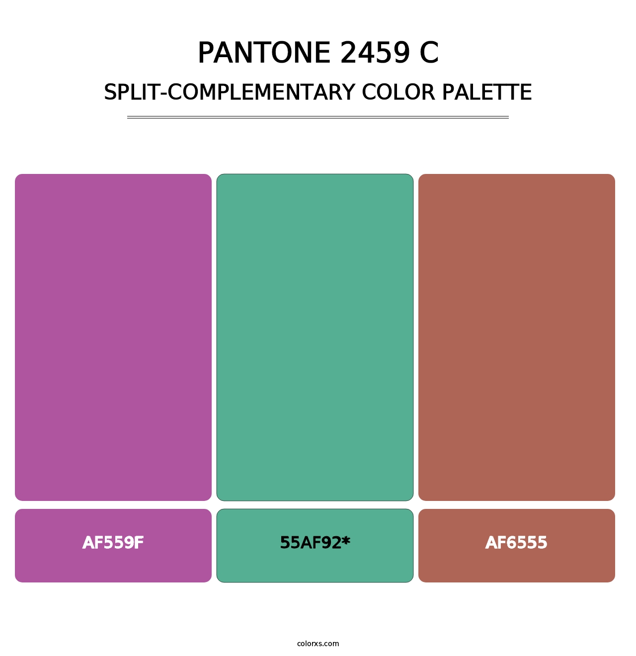 PANTONE 2459 C - Split-Complementary Color Palette