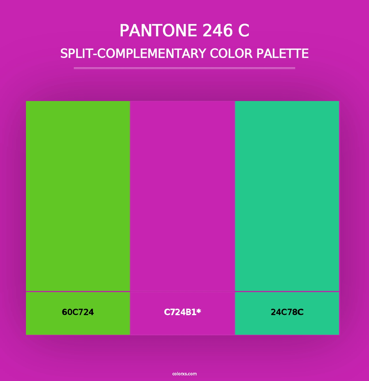 PANTONE 246 C - Split-Complementary Color Palette