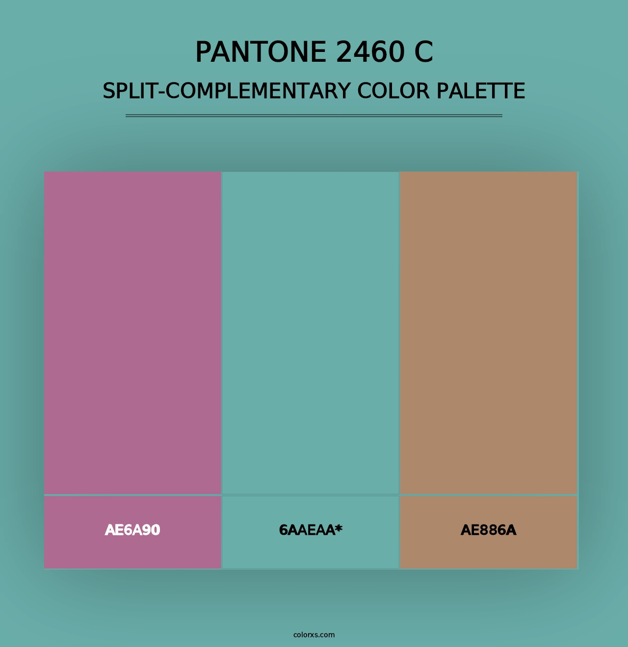 PANTONE 2460 C - Split-Complementary Color Palette