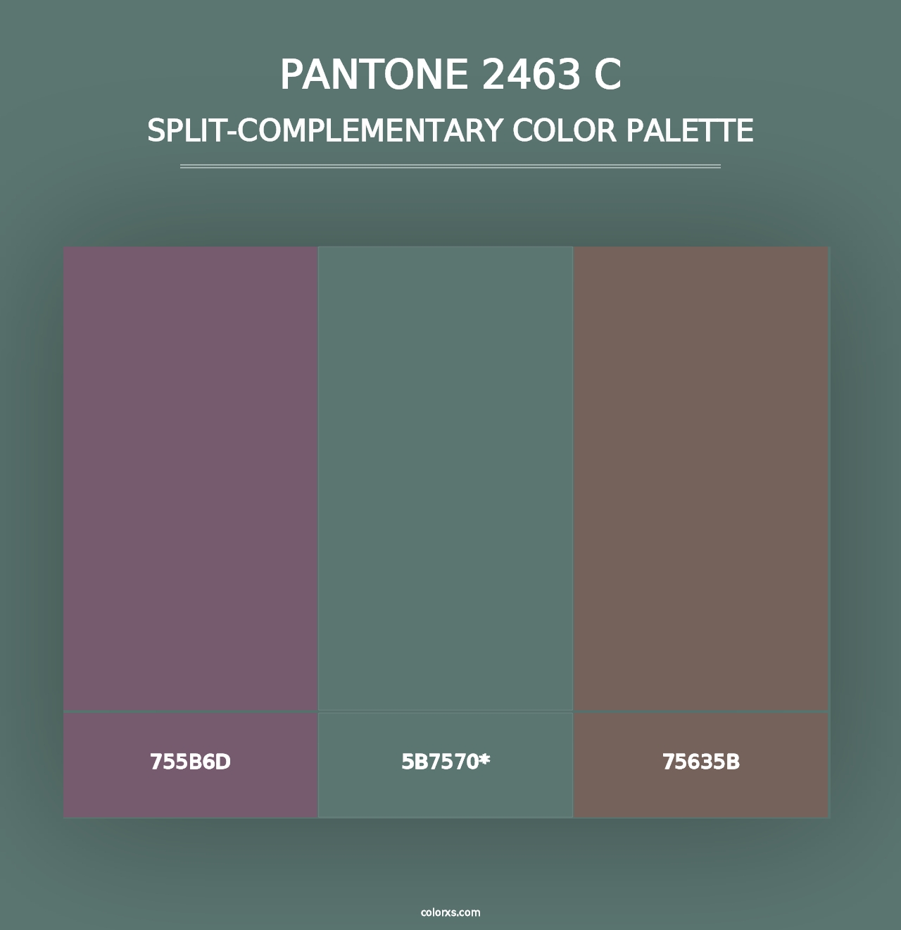 PANTONE 2463 C - Split-Complementary Color Palette