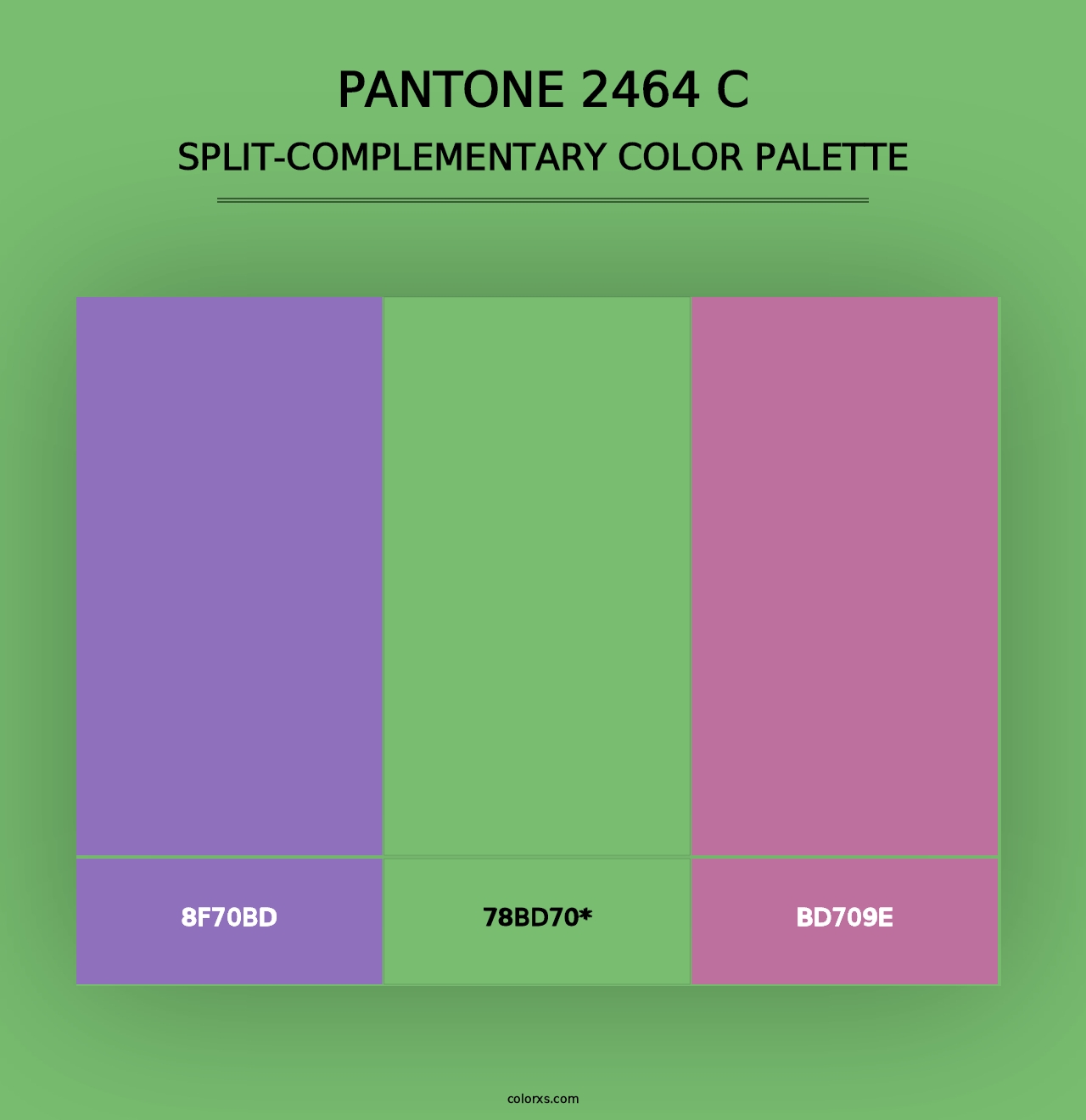 PANTONE 2464 C - Split-Complementary Color Palette