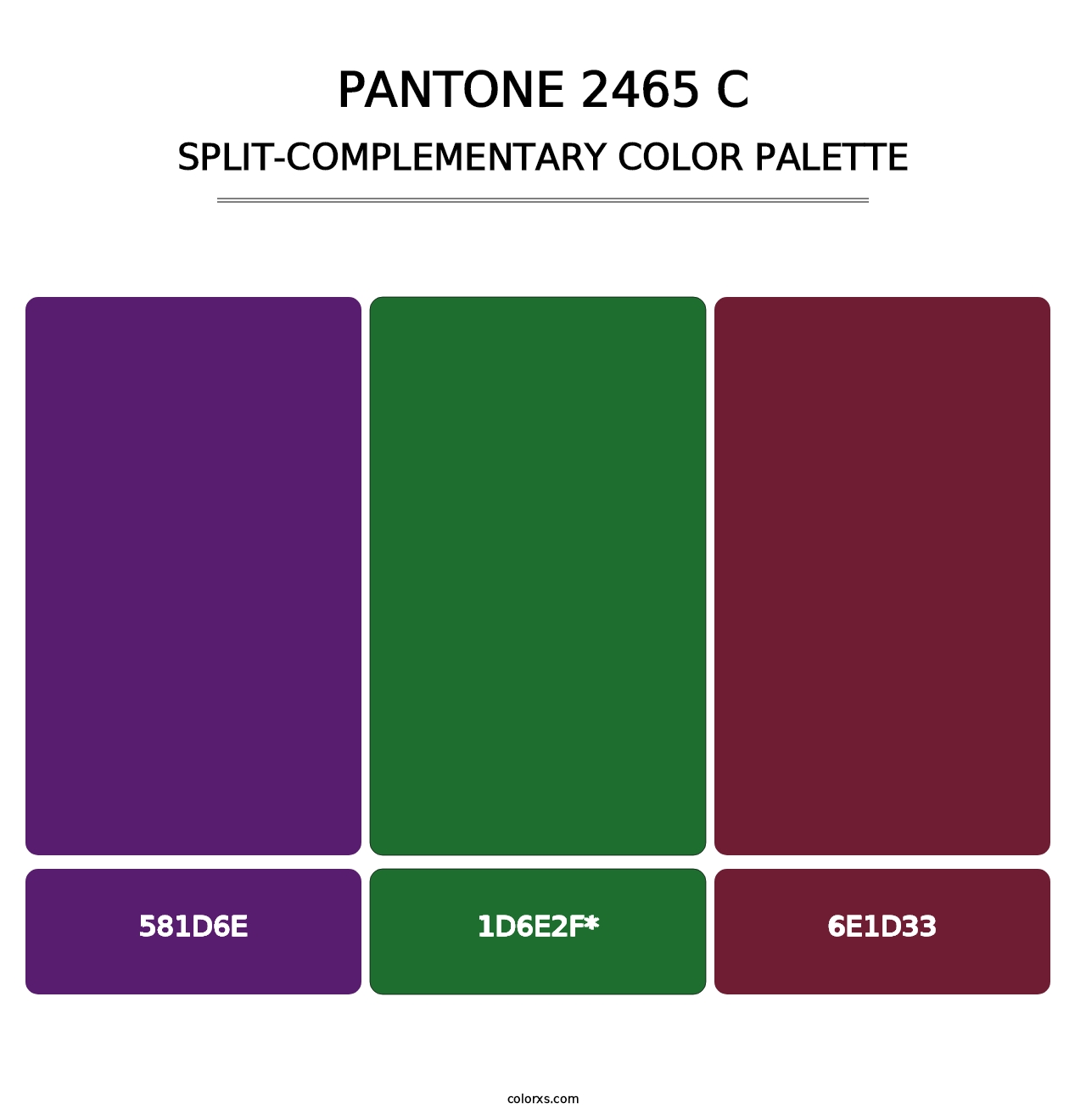 PANTONE 2465 C - Split-Complementary Color Palette