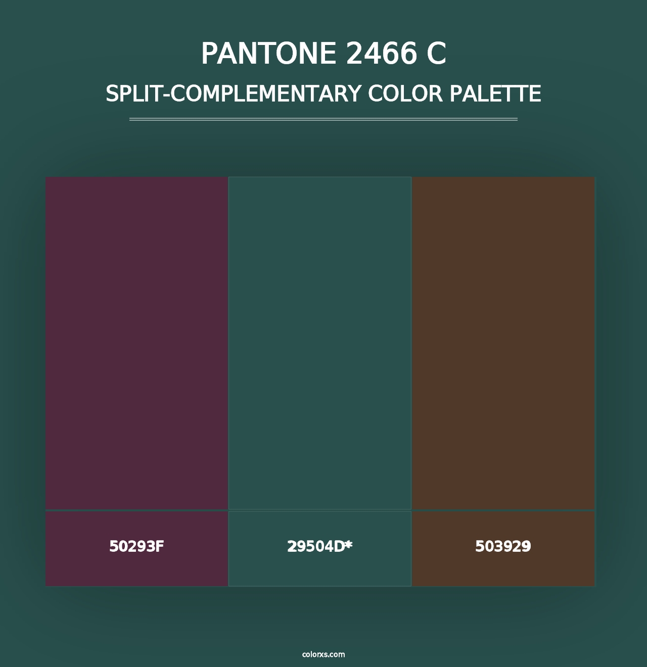 PANTONE 2466 C - Split-Complementary Color Palette