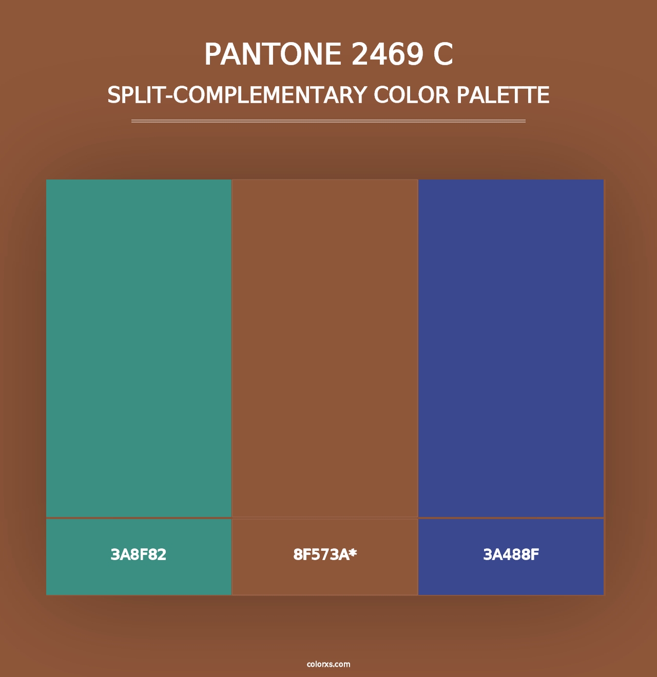 PANTONE 2469 C - Split-Complementary Color Palette