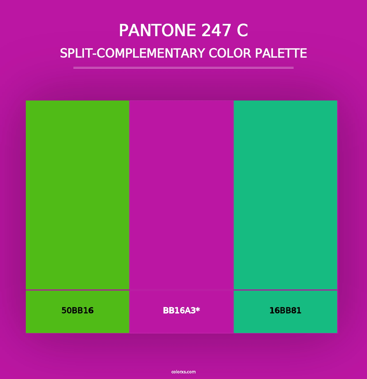 PANTONE 247 C - Split-Complementary Color Palette