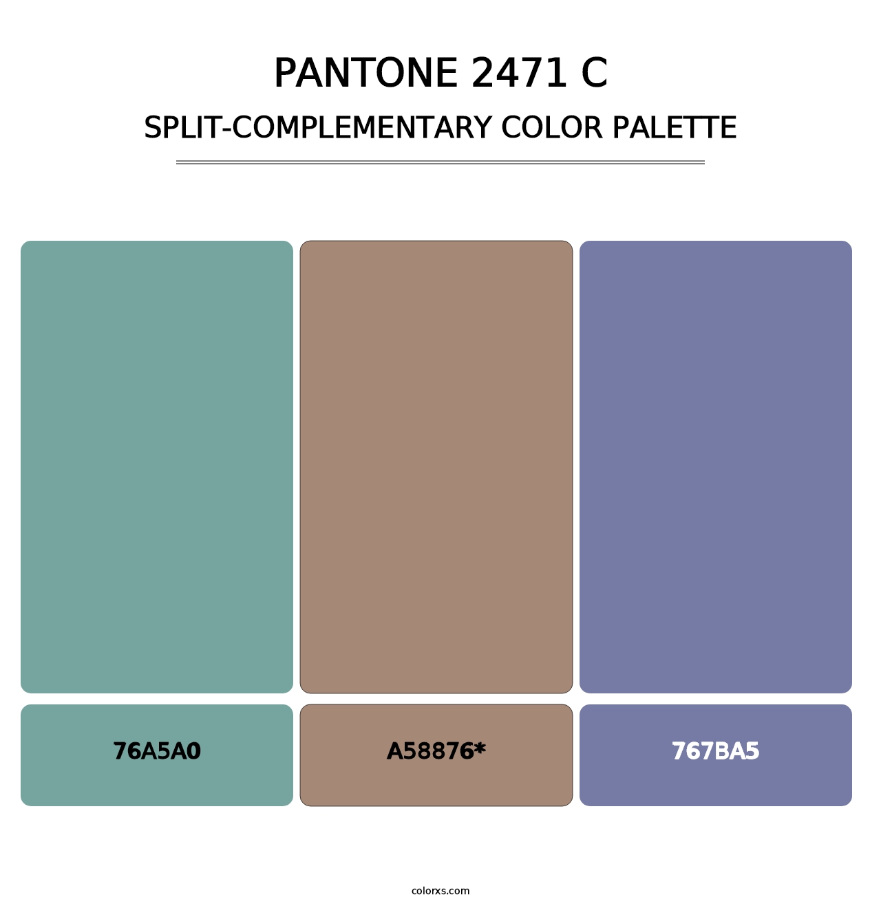 PANTONE 2471 C - Split-Complementary Color Palette