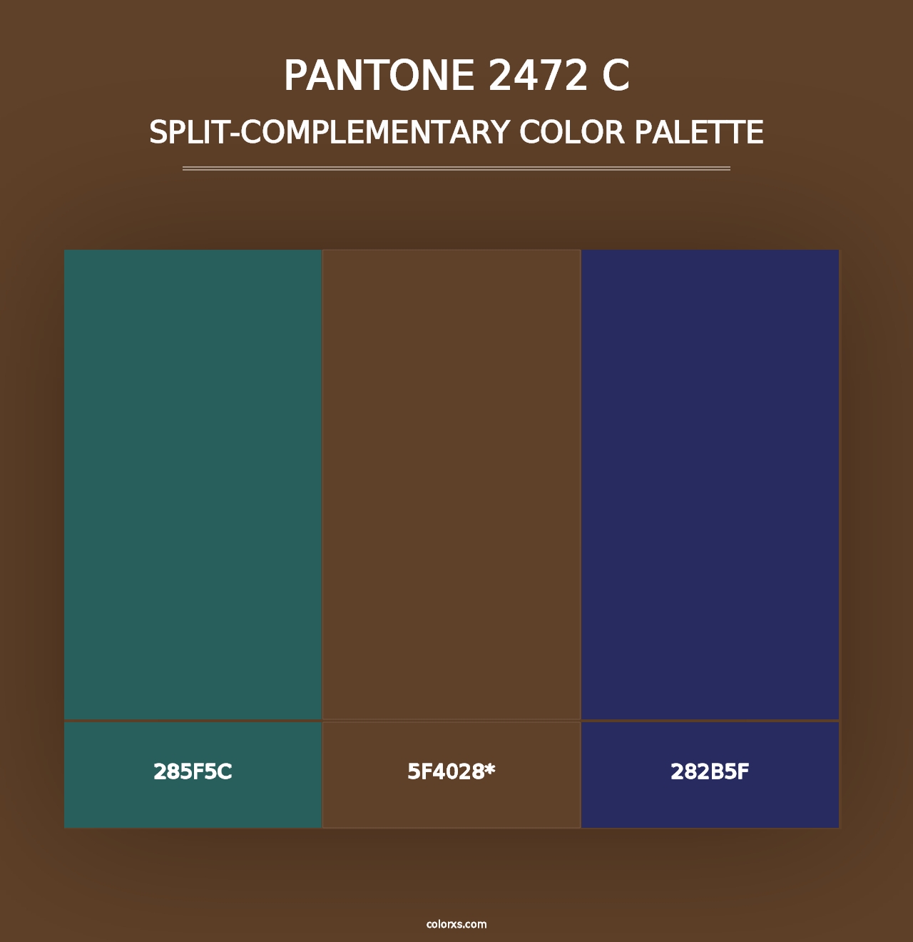 PANTONE 2472 C - Split-Complementary Color Palette