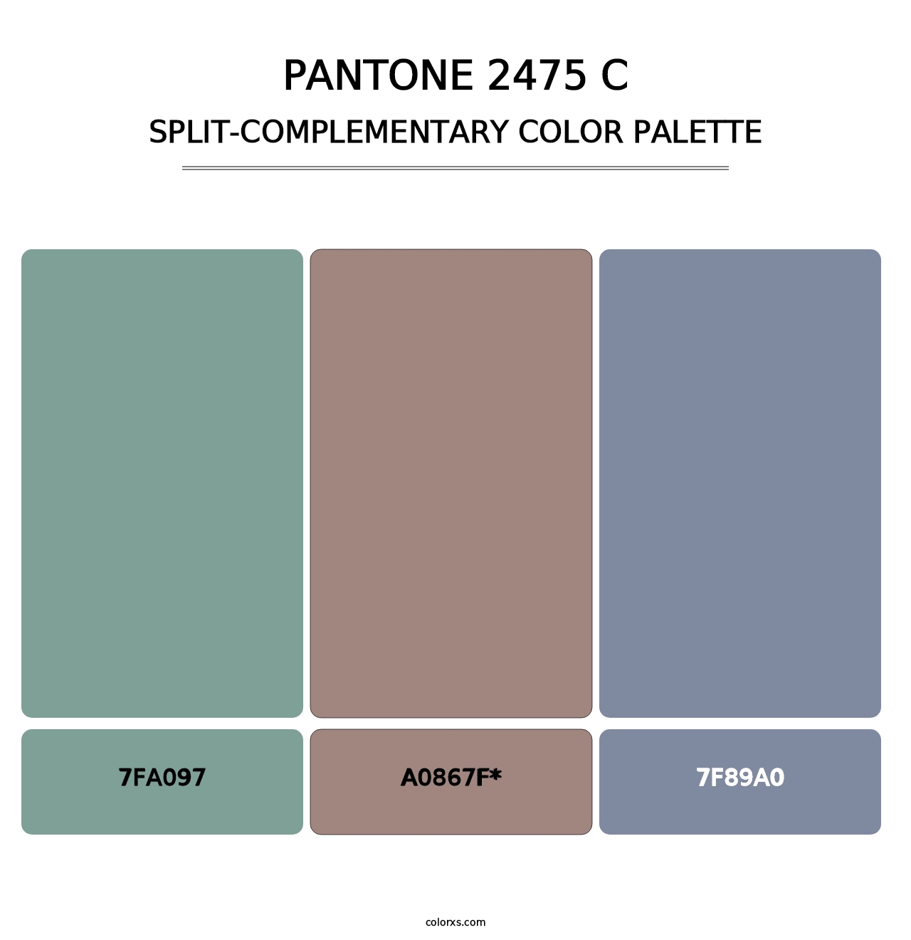 PANTONE 2475 C - Split-Complementary Color Palette