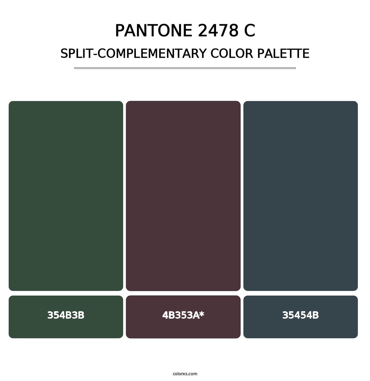 PANTONE 2478 C - Split-Complementary Color Palette