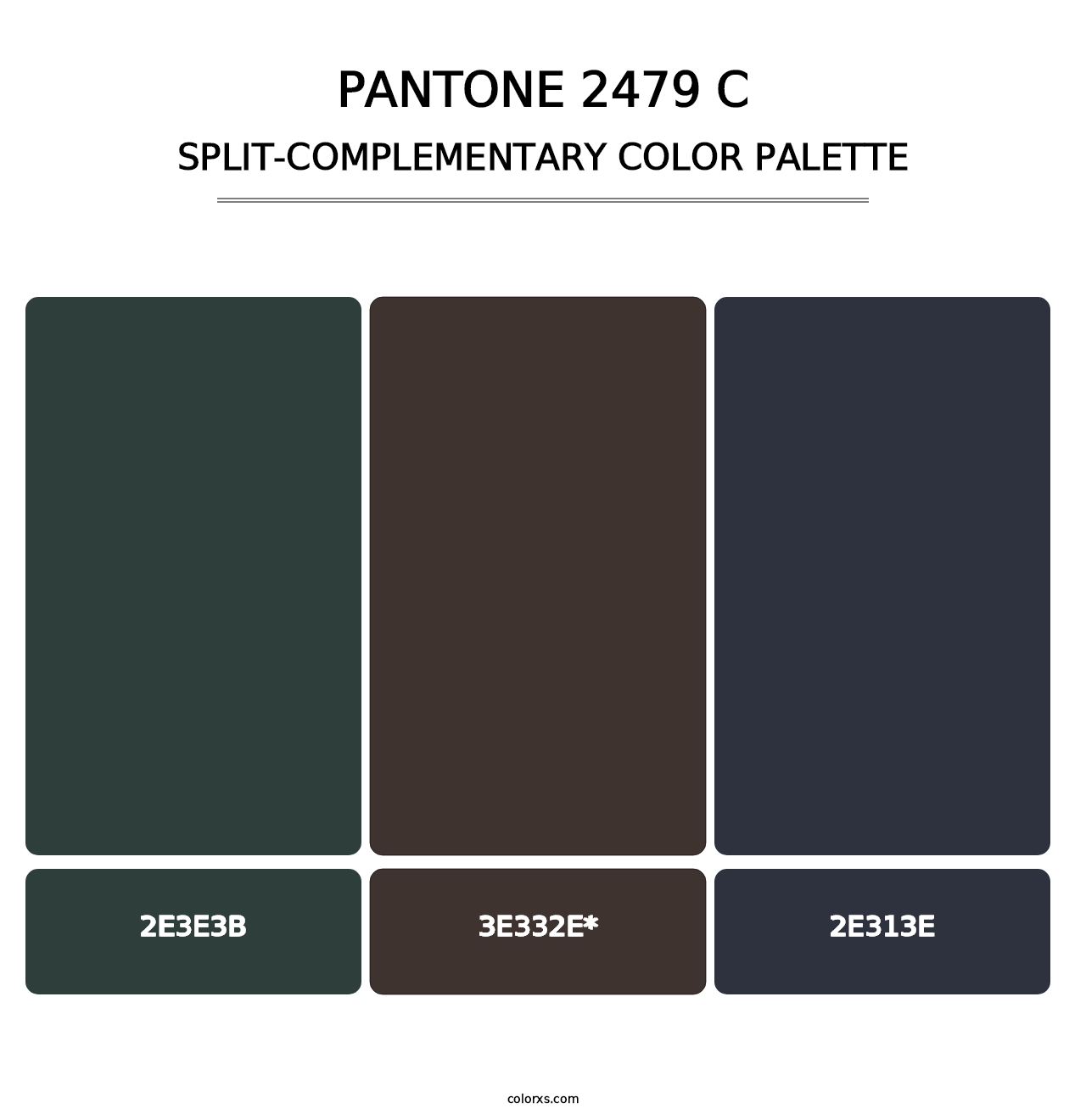 PANTONE 2479 C - Split-Complementary Color Palette