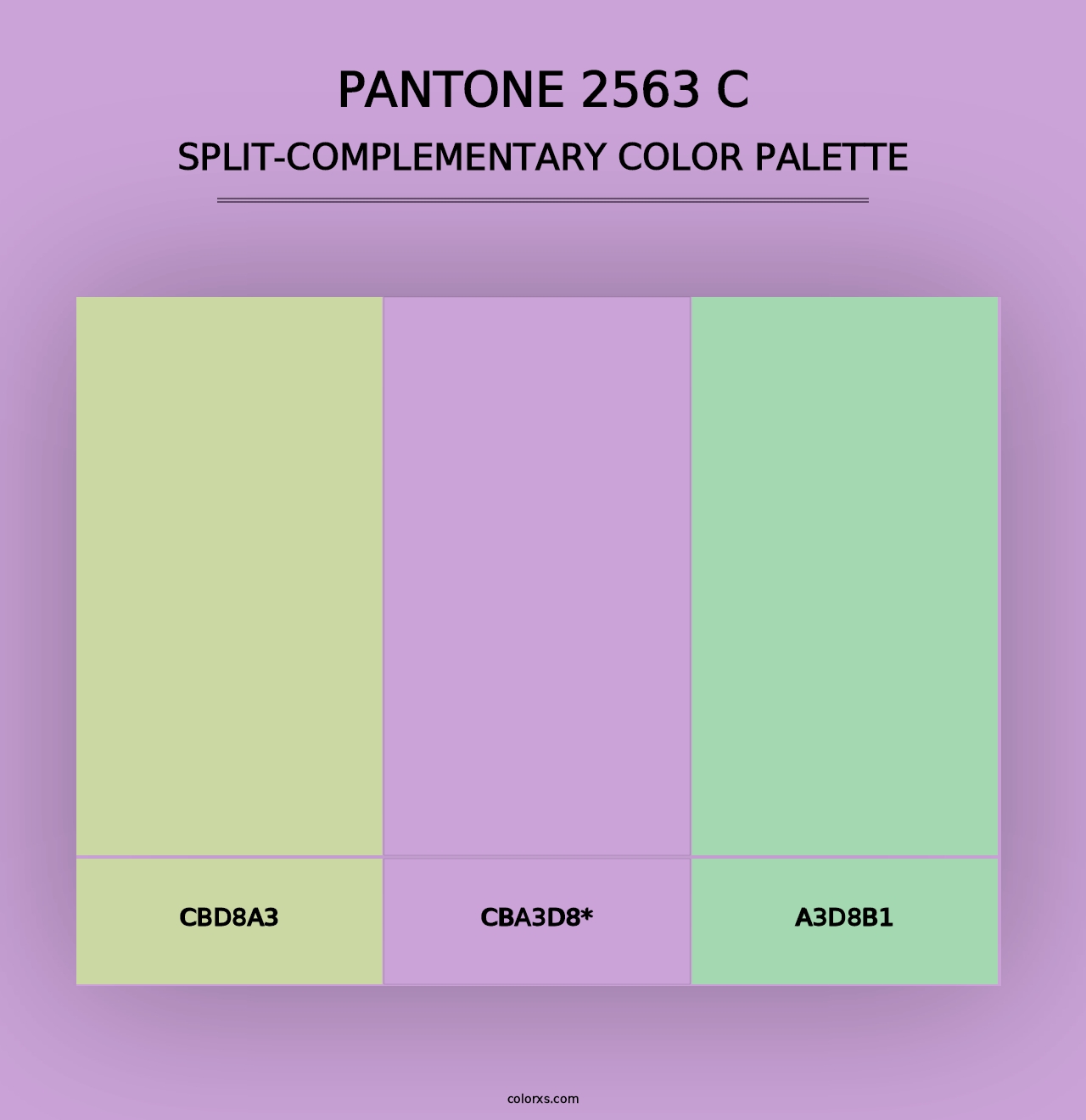 PANTONE 2563 C - Split-Complementary Color Palette