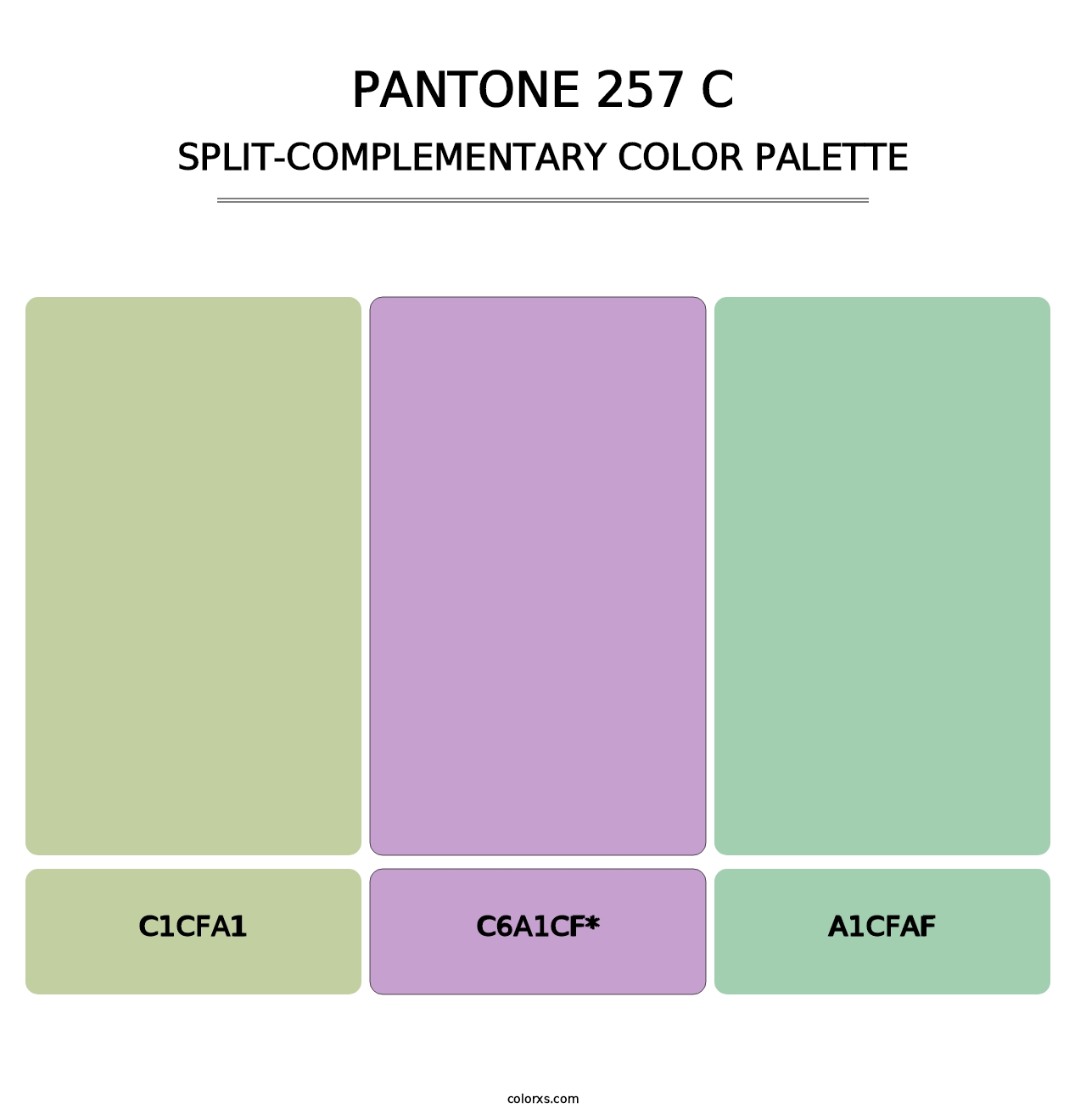 PANTONE 257 C - Split-Complementary Color Palette