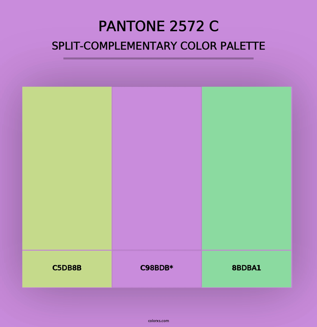 PANTONE 2572 C - Split-Complementary Color Palette