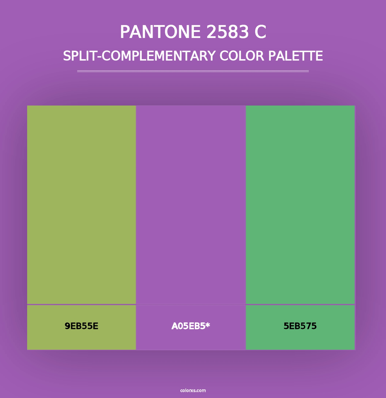 PANTONE 2583 C - Split-Complementary Color Palette