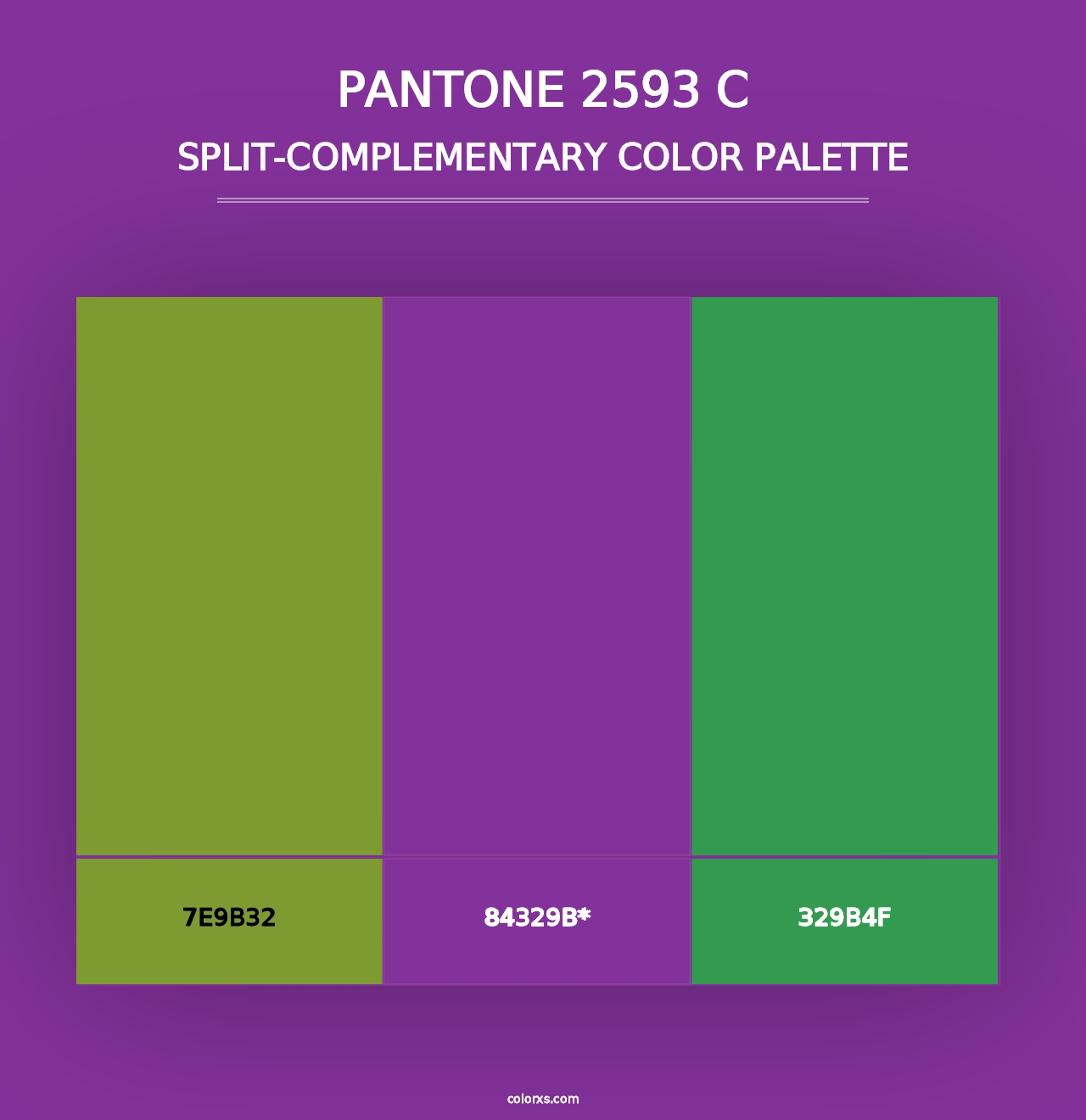 PANTONE 2593 C - Split-Complementary Color Palette