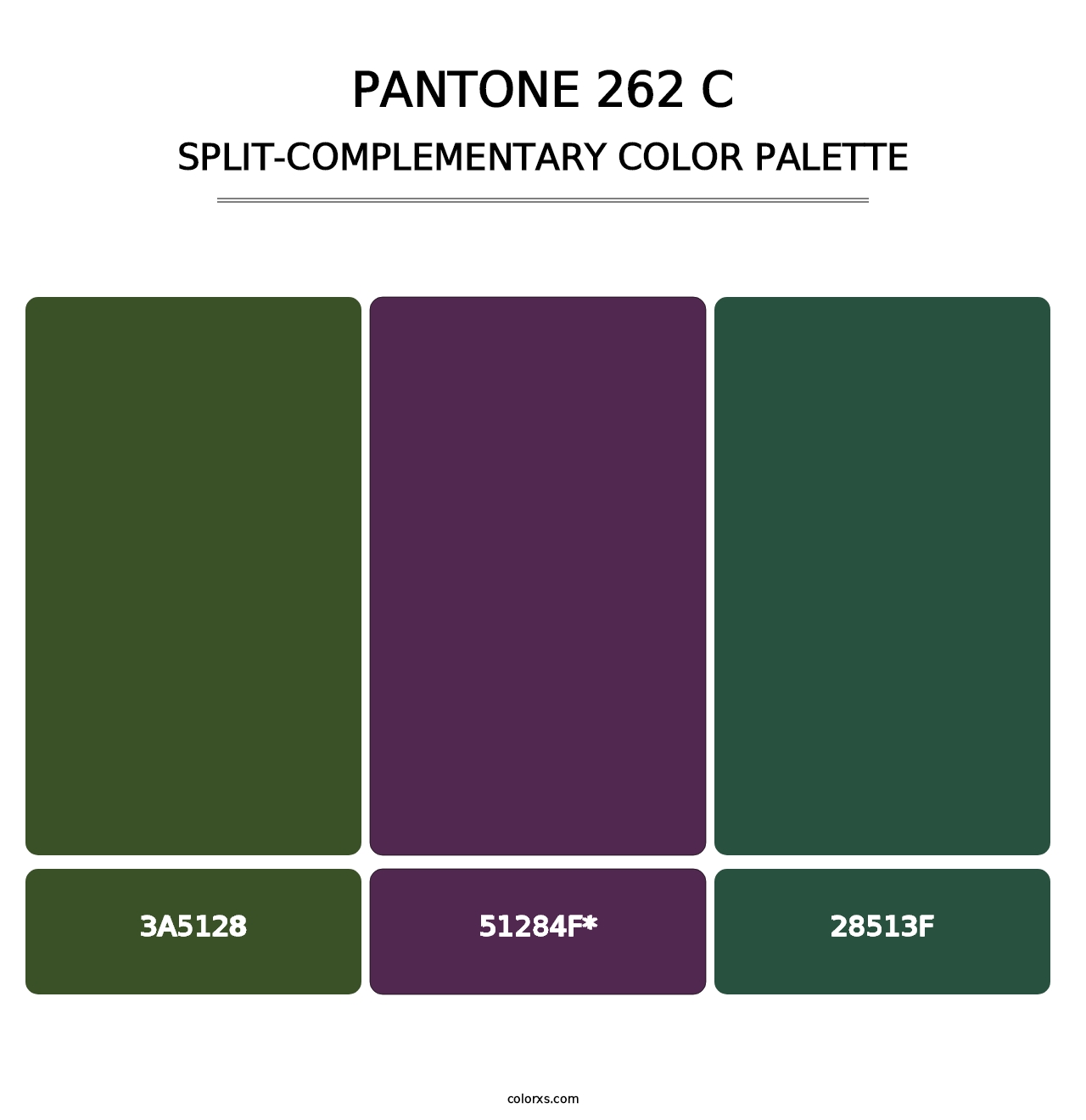 PANTONE 262 C - Split-Complementary Color Palette