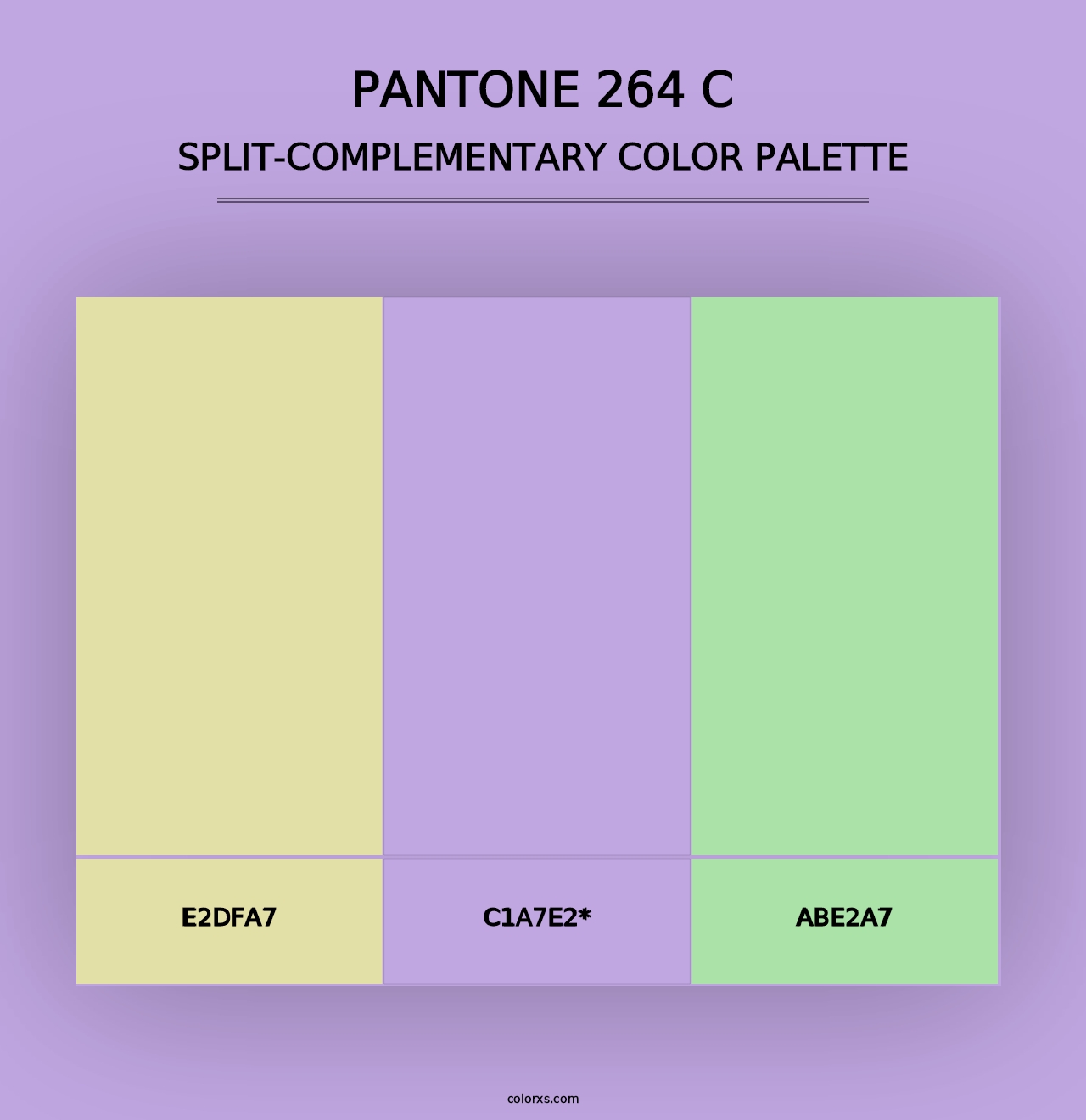 PANTONE 264 C - Split-Complementary Color Palette