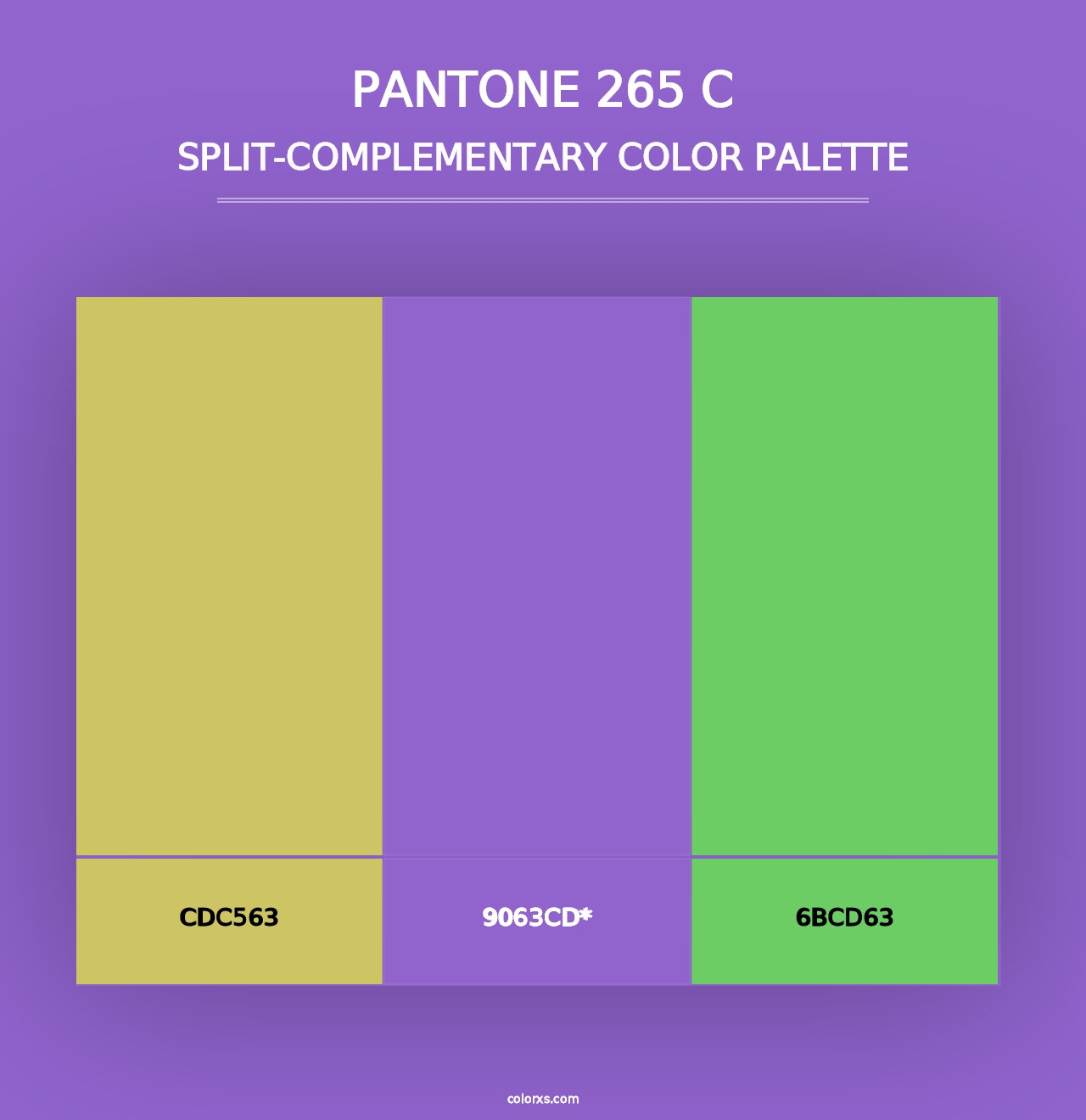 PANTONE 265 C - Split-Complementary Color Palette